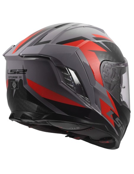 Casco LS2 FF818 Storm III Dynamo | Gris y rojo