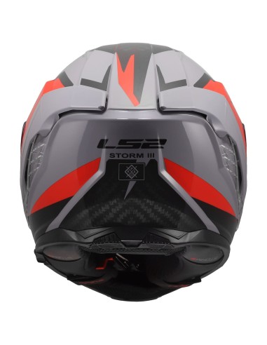Casco LS2 FF818 Storm III Dynamo | Gris y rojo