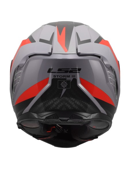 Casco LS2 FF818 Storm III Dynamo | Gris y rojo