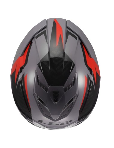 Casco LS2 FF818 Storm III Dynamo | Gris y rojo