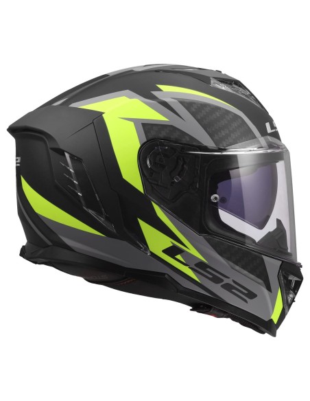Casco LS2 FF818 Storm III Dynamo | Negro y amarillo fluor