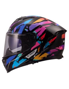 Casco LS2 FF818 Storm III Kaos | Negro-púrpura-azul