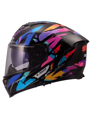 Casco LS2 FF818 Storm III Kaos | Negro-púrpura-azul