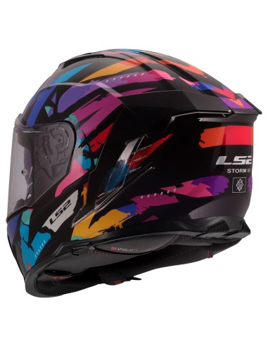 Casco LS2 FF818 Storm III Kaos | Negro-púrpura-azul