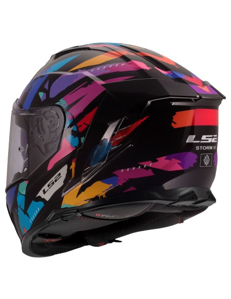 Casco LS2 FF818 Storm III Kaos | Negro-púrpura-azul