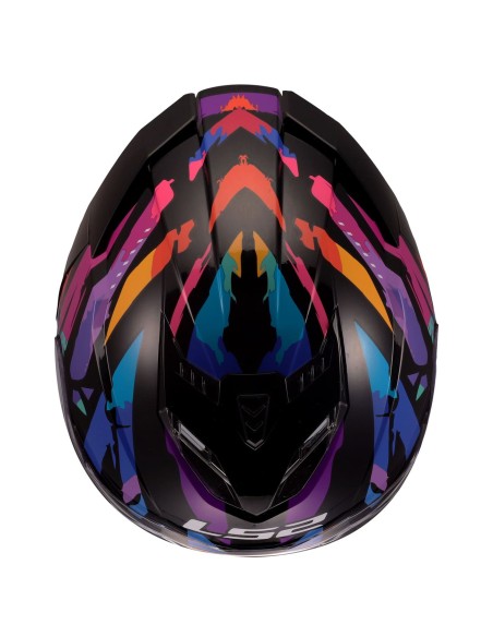 Casco LS2 FF818 Storm III Kaos | Negro-púrpura-azul