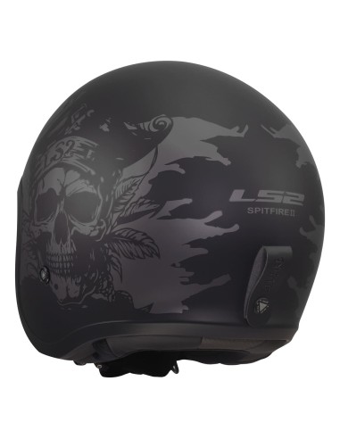 Casco LS2 OF599 Spitfire II Willy | Negro y gris