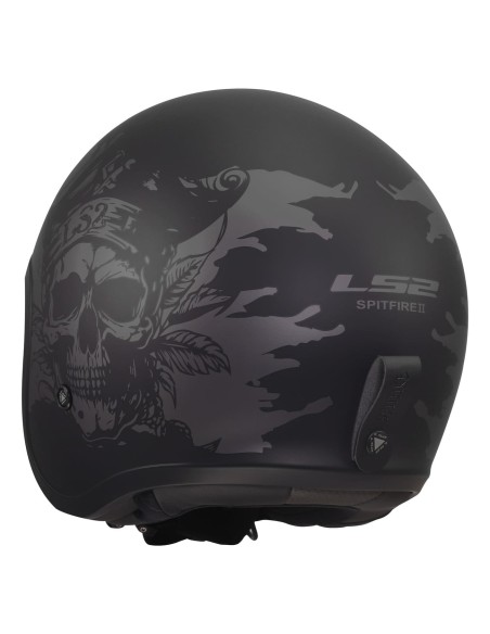 Casco LS2 OF599 Spitfire II Willy | Negro y gris