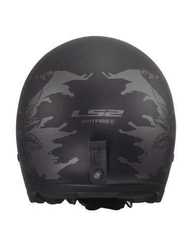 Casco LS2 OF599 Spitfire II Willy | Negro y gris