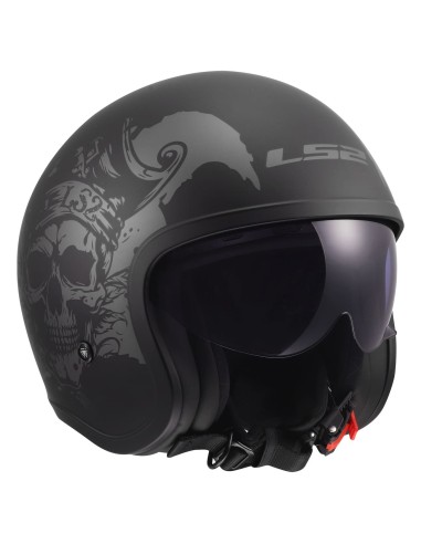 Casco LS2 OF599 Spitfire II Willy | Negro y gris