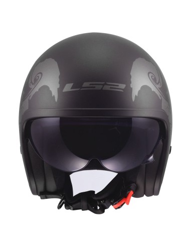Casco LS2 OF599 Spitfire II Willy | Negro y gris