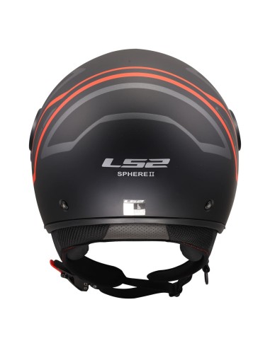 Casco LS2 OF558 Sphere Lux II Minim | Negro y rojo