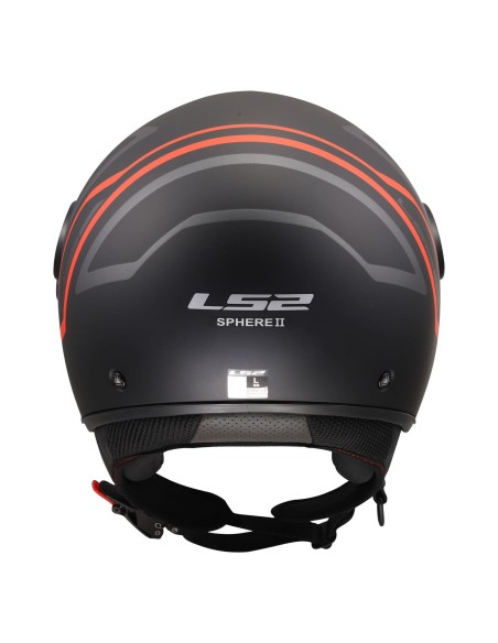 Casco LS2 OF558 Sphere Lux II Minim | Negro y rojo