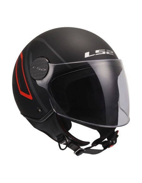 Casco LS2 OF558 Sphere Lux II Minim | Negro y rojo