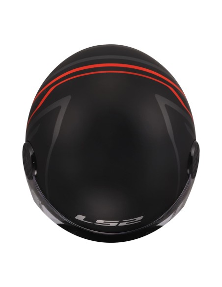 Casco LS2 OF558 Sphere Lux II Minim | Negro y rojo