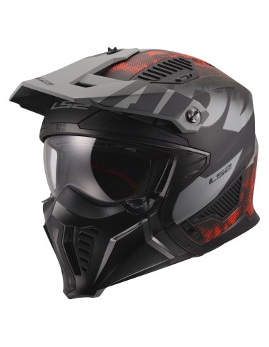 Casco LS2 OF606 Drifter Gas | Mate-Gris y rojo