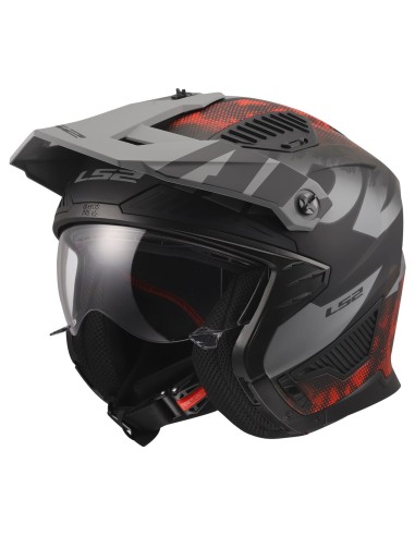 Casco LS2 OF606 Drifter Gas | Mate-Gris y rojo