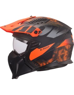 Casco LS2 OF606 Drifter Gas | Mate-Gris y naranja
