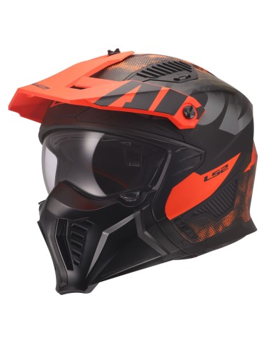 Casco LS2 OF606 Drifter Gas | Mate-Gris y naranja