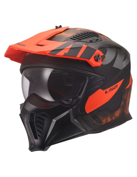 Casco LS2 OF606 Drifter Gas | Mate-Gris y naranja
