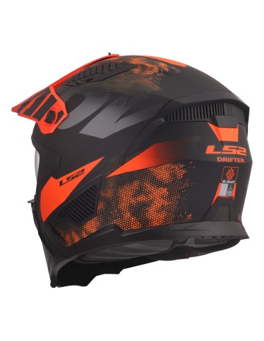 Casco LS2 OF606 Drifter Gas | Mate-Gris y naranja
