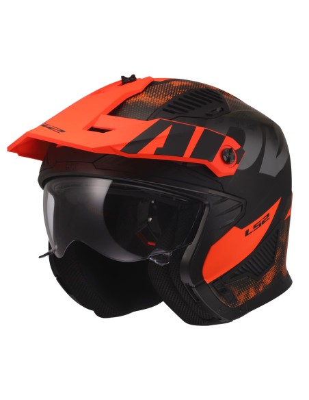 Casco LS2 OF606 Drifter Gas | Mate-Gris y naranja