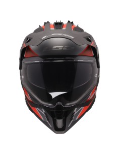 Casco LS2 MX702 Pioneer II Block | Mate-Gris y rojo 2