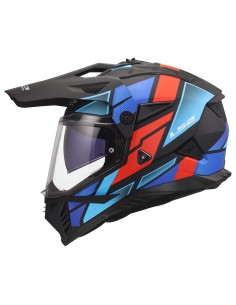 Casco LS2 MX702 Pioneer II Block | Mate-Negro-rojo-azul