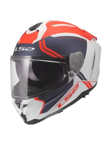 Casco LS2 FF817 Challenger II Titan | Blanco-azul-rojo