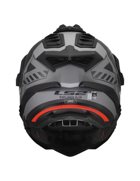 Casco LS2 MX701 Explorer Hexa | Negro-rojo-gris
