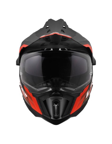 Casco LS2 MX701 Explorer Hexa | Negro-rojo-gris