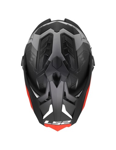 Casco LS2 MX701 Explorer Hexa | Negro-rojo-gris