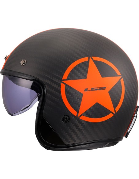Casco LS2 OF601 Bob II C Star | Mate-Naranja