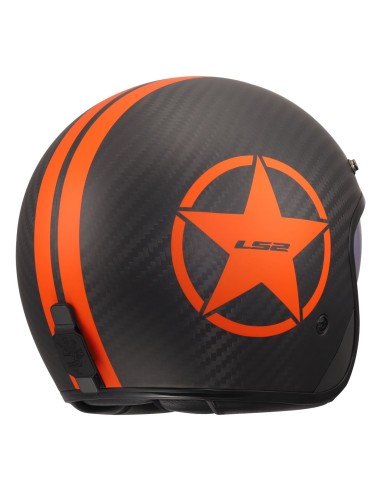 Casco LS2 OF601 Bob II C Star | Mate-Naranja
