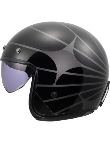 Casco LS2 OF601 Bob II Cosmic | Negro y gris