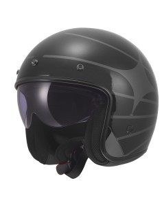 Casco LS2 OF601 Bob II Cosmic | Negro y gris 2