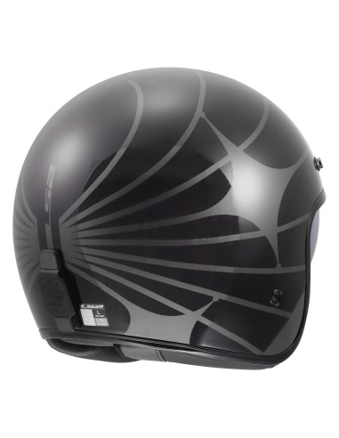 Casco LS2 OF601 Bob II Cosmic | Negro y gris