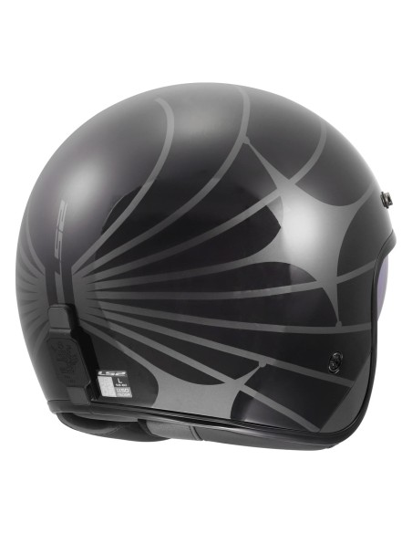 Casco LS2 OF601 Bob II Cosmic | Negro y gris