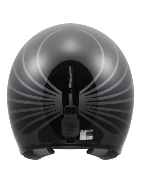 Casco LS2 OF601 Bob II Cosmic | Negro y gris