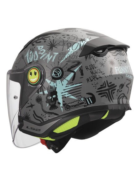 Casco LS2 Of622 engraçado II rabisco