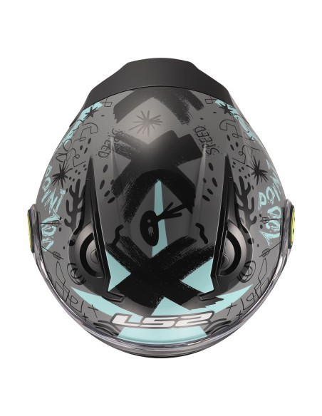 Casco LS2 Of622 engraçado II rabisco