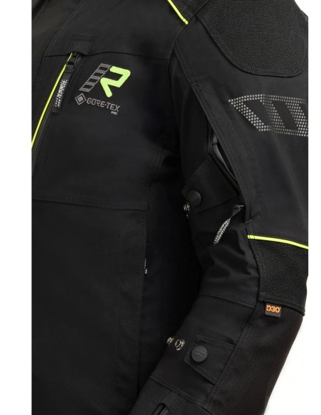 Chaqueta Rukka Flexo-R | Negro y amarillo fluor
