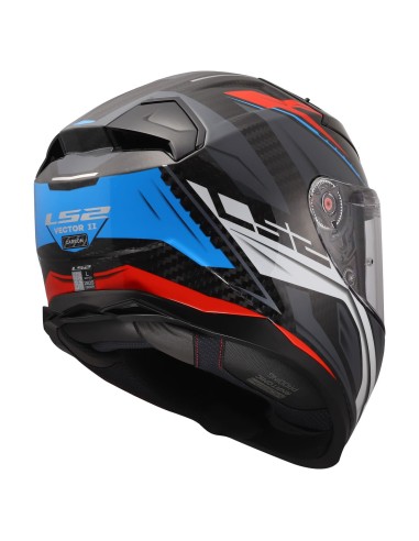 Casco LS2 FF8011 Vector II C Savage | Blanco-azul-rojo