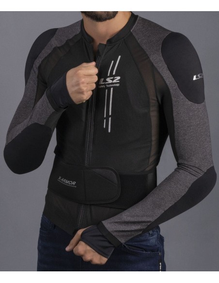 Chaqueta Protectora LS2 X-Armor | Negro y plata