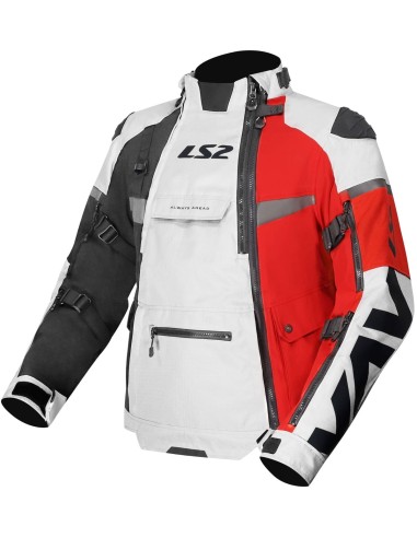 Chaqueta LS2 X-Master | Negro-gris-rojo