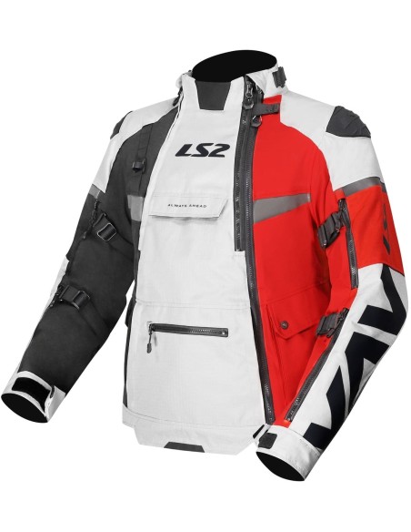 Chaqueta LS2 X-Master | Negro-gris-rojo