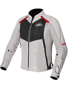Chaqueta LS2 Breeze Lady | Gris-negro-rojo