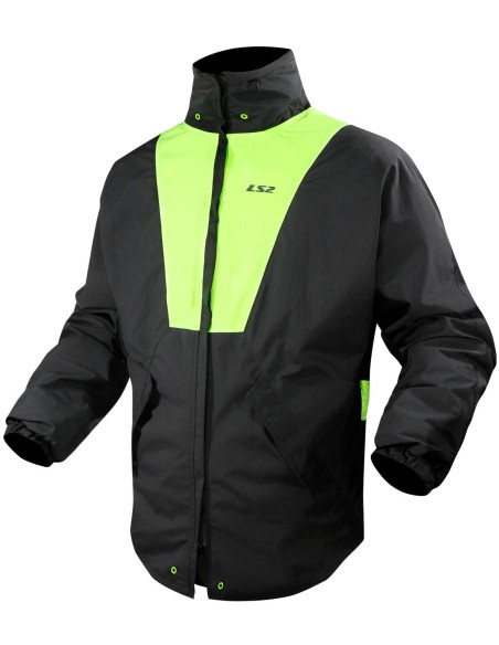 Chaqueta Lluvia LS2 X-Rain | Negro y amarillo fluor