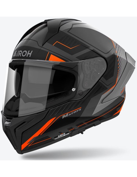 Casco Airoh Matryx Rocket | Mate-Naranja