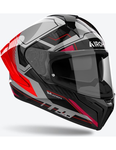 Casco Airoh Matryx Rocket | Rojo fluor